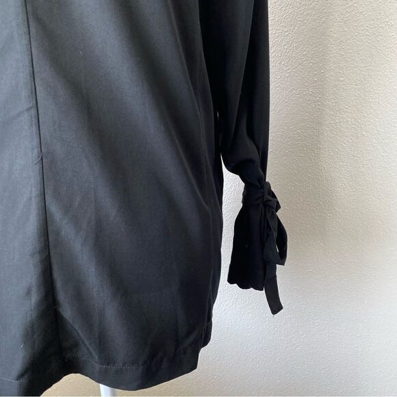 14th & Union Black Open Front Jacket Lightweight SZ M - Picture 6 of 12